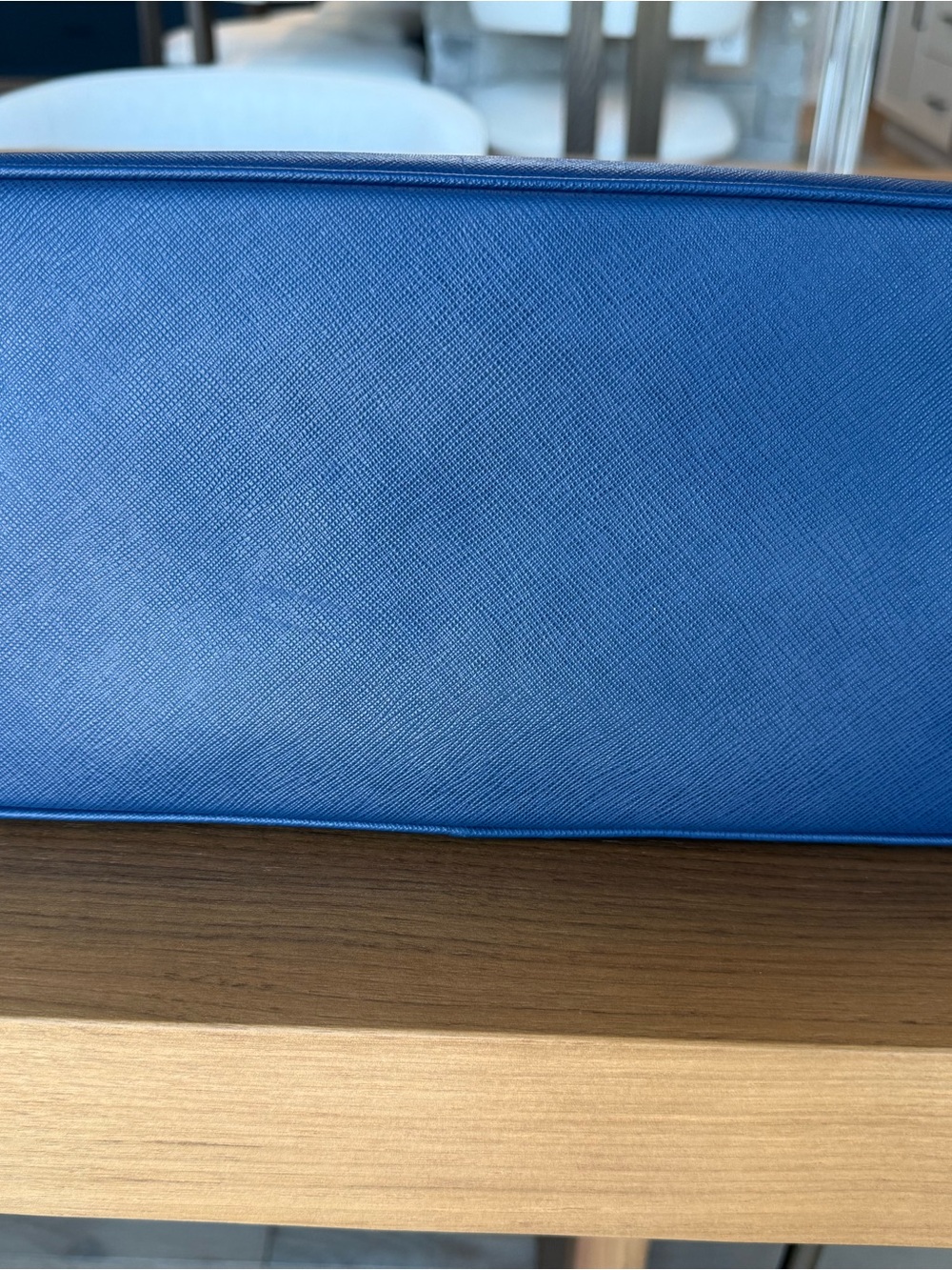 Prada Blue Saffiano Leather Satchel with Gold Hardware - Picture 9 of 14